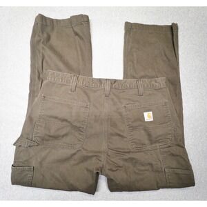 Carhartt B324 DFE Carpenter Pants Mens Size 36x30 Relaxed Gray Workwear Farming